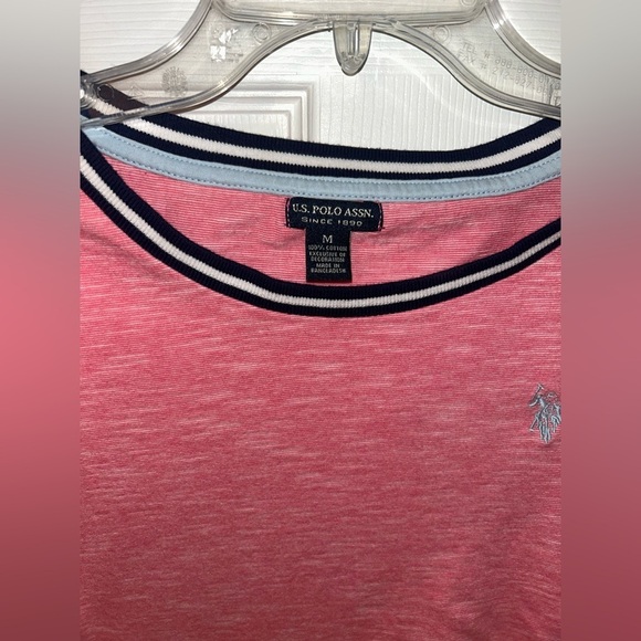 U.S. Polo Assn. Pink Knee Length Night Shirt with 3/4 length sleeves - Picture 3 of 4